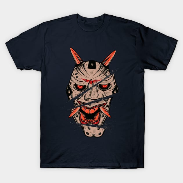 Oni Mask T-Shirt by GODZILLARGE